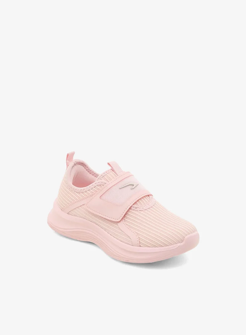 Dash Girls Logo Detail Sports Shoes with Hook and Loop Closure