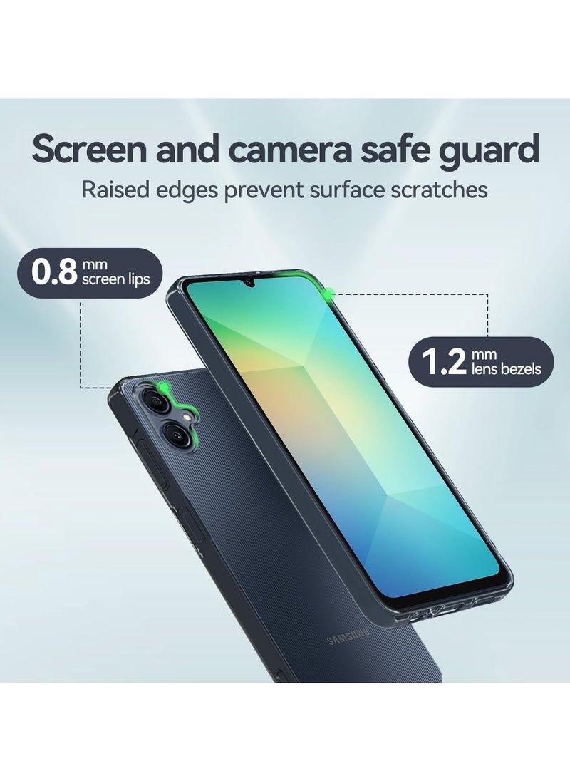 Case for Samsung Galaxy A06 Clear Cover Transparent Soft Flexible TPU Slim Anti fall Protection Case Lightweight Cover compatible for Samsung Galaxy A06