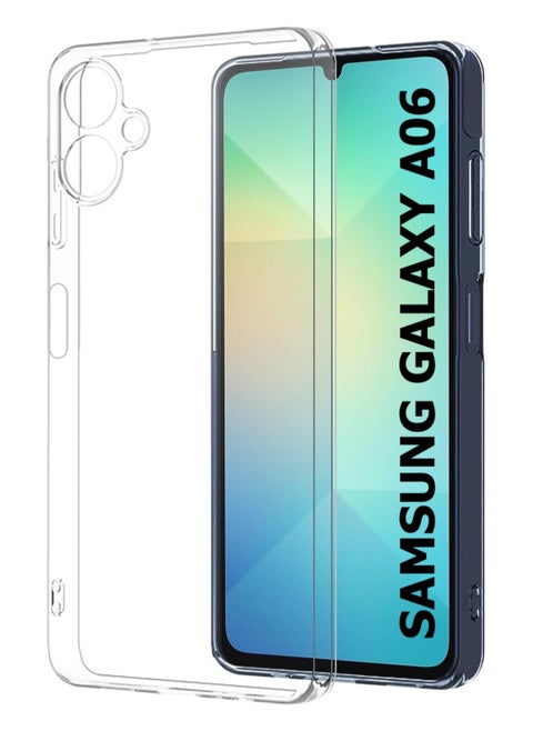 Case for Samsung Galaxy A06 Clear Cover Transparent Soft Flexible TPU Slim Anti fall Protection Case Lightweight Cover compatible for Samsung Galaxy A06