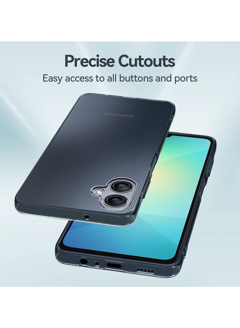 Case for Samsung Galaxy A06 Clear Cover Transparent Soft Flexible TPU Slim Anti fall Protection Case Lightweight Cover compatible for Samsung Galaxy A06
