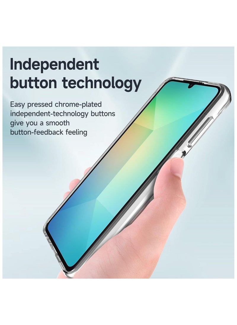 Case for Samsung Galaxy A06 Clear Cover Transparent Soft Flexible TPU Slim Anti fall Protection Case Lightweight Cover compatible for Samsung Galaxy A06