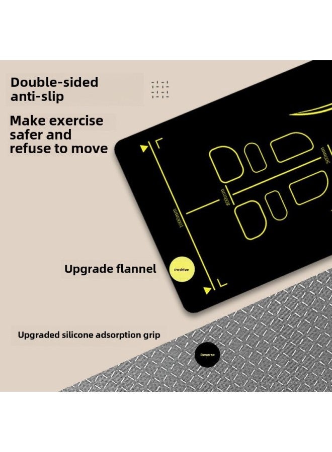 Q3Y Abdominal Wheel Special Mat Physical Training Mat Abdominal Wheel Mat Yoga Men's Fitness Mat Thickened Shock Absorption-Size:Gilt Black#02 (axg-97)-ready To Make Lianluo Overcome  - Image 2
