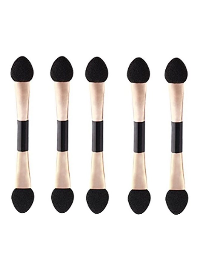 5-Piece Eye Shadow Applicator Brush Black/Gold