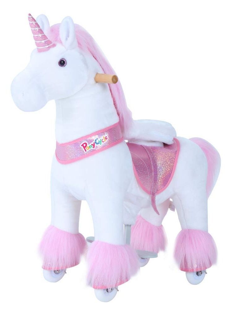 PonyCycle Official Licensed Kids Riding Horse Toy No Battery No Electricity Indoor and Outdoor best Gift for Kids 3 to 5 years - Small Unicon - Image 2