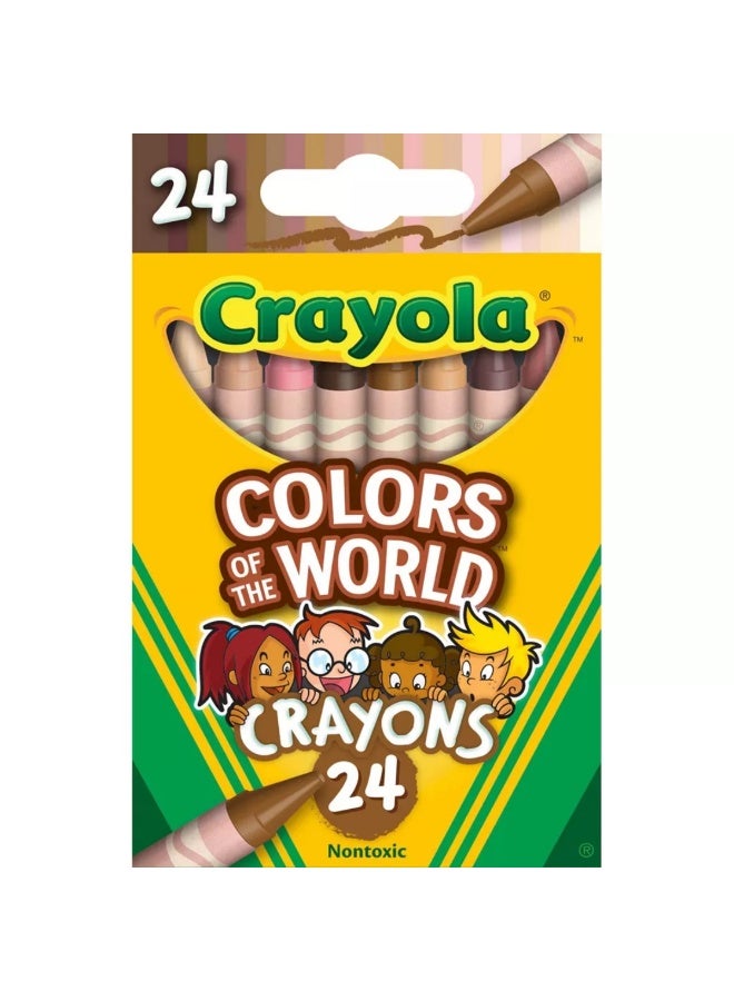 Crayola ألوان بشرة العالم أقلام تلوين، 24 عدد - Image 5