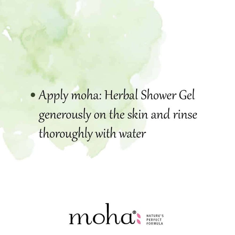 moha Herbal Shower Gel 200 ml And Rejuvenating Massage Oil 200ml Combo  Soft Supple and Moisturised Skin with Aloe Tea Tree Neem and Orange  Herbal Body Wash Gel and Massage Oil - Image 5