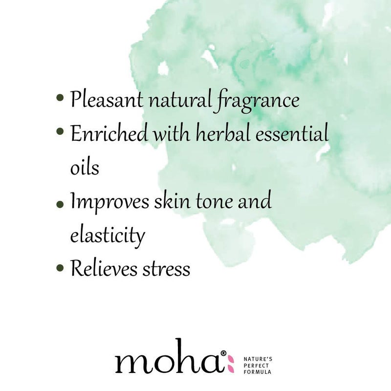 moha Herbal Shower Gel 200 ml And Rejuvenating Massage Oil 200ml Combo  Soft Supple and Moisturised Skin with Aloe Tea Tree Neem and Orange  Herbal Body Wash Gel and Massage Oil - Image 3