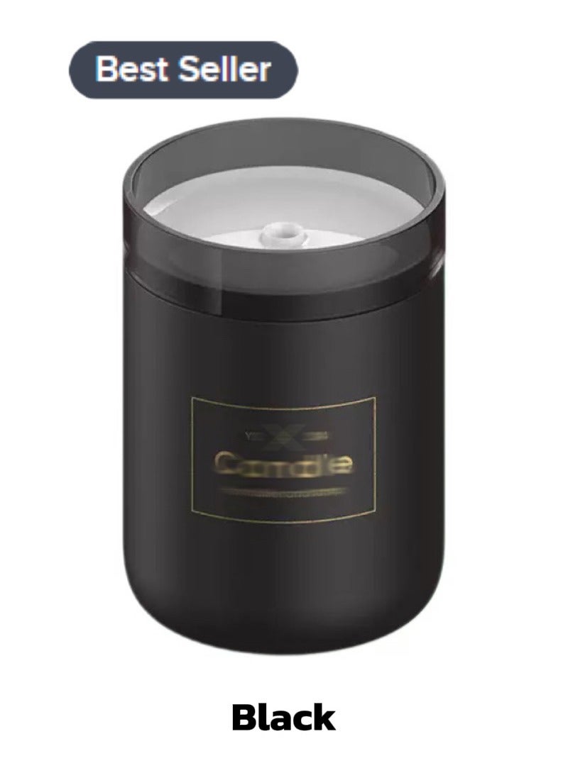 عام الهواء رائحة ناشر شمعة مرطب 280ML رائحة ضوء ضباب العلاج بالعطور لمكتب اليوغا المنزلي سبا أسود - Image 1