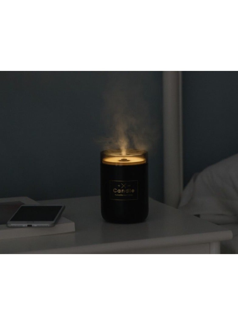 عام الهواء رائحة ناشر شمعة مرطب 280ML رائحة ضوء ضباب العلاج بالعطور لمكتب اليوغا المنزلي سبا أسود - Image 5