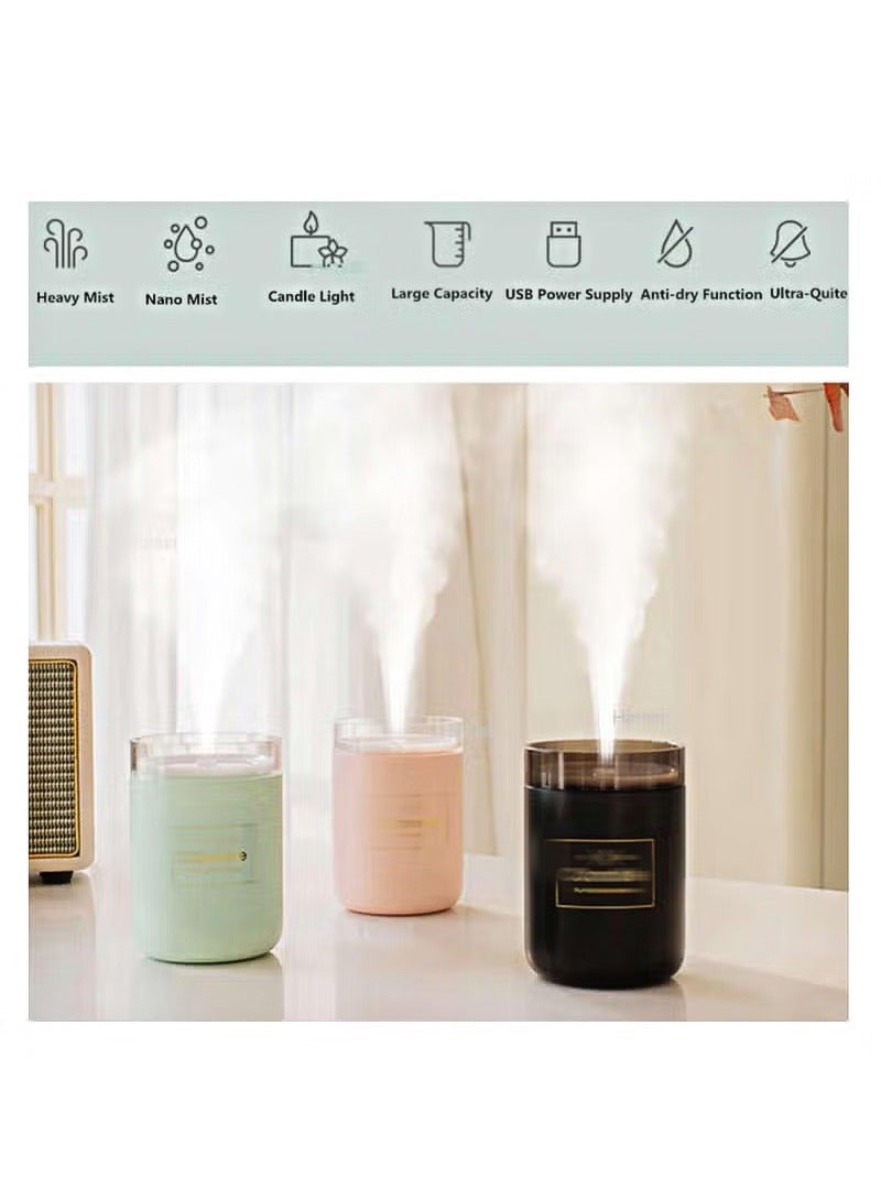 عام الهواء رائحة ناشر شمعة مرطب 280ML رائحة ضوء ضباب العلاج بالعطور لمكتب اليوغا المنزلي سبا أسود - Image 3