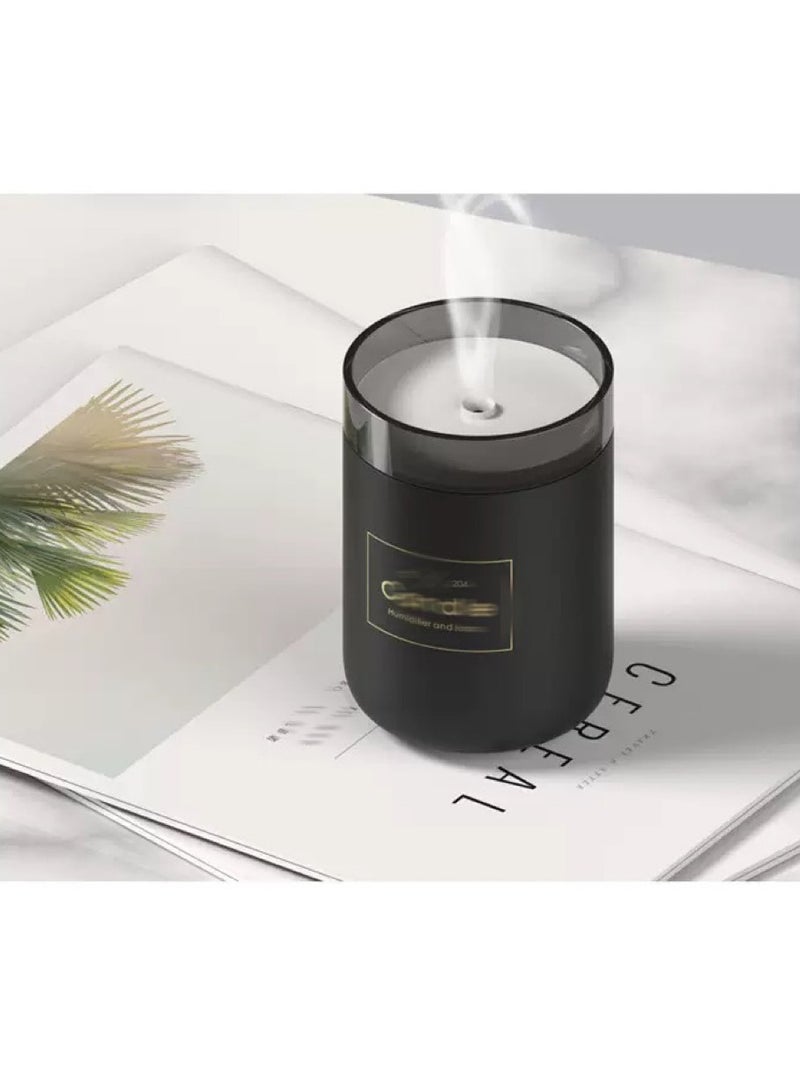 عام الهواء رائحة ناشر شمعة مرطب 280ML رائحة ضوء ضباب العلاج بالعطور لمكتب اليوغا المنزلي سبا أسود - Image 2