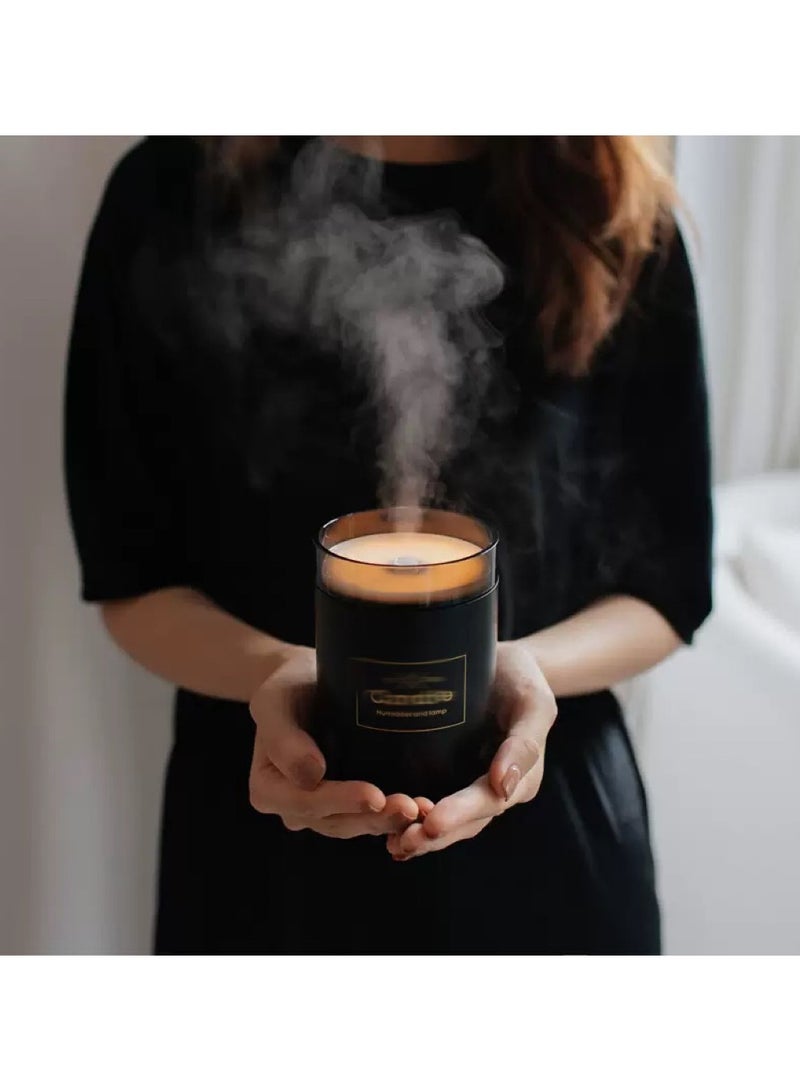 عام الهواء رائحة ناشر شمعة مرطب 280ML رائحة ضوء ضباب العلاج بالعطور لمكتب اليوغا المنزلي سبا أسود - Image 4