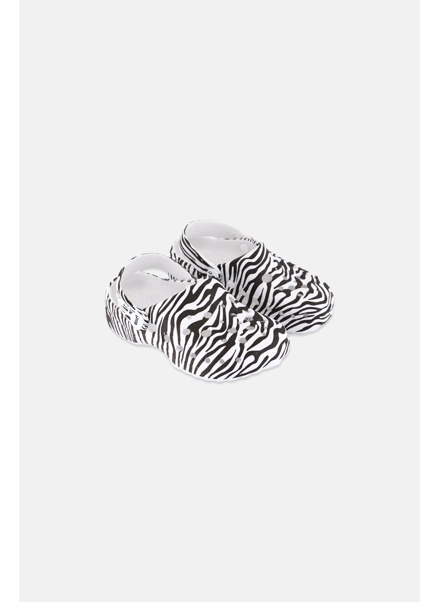 Woz - Toddlers Girl Slip ON Animal Print Clogs, Multicolor - Image 1