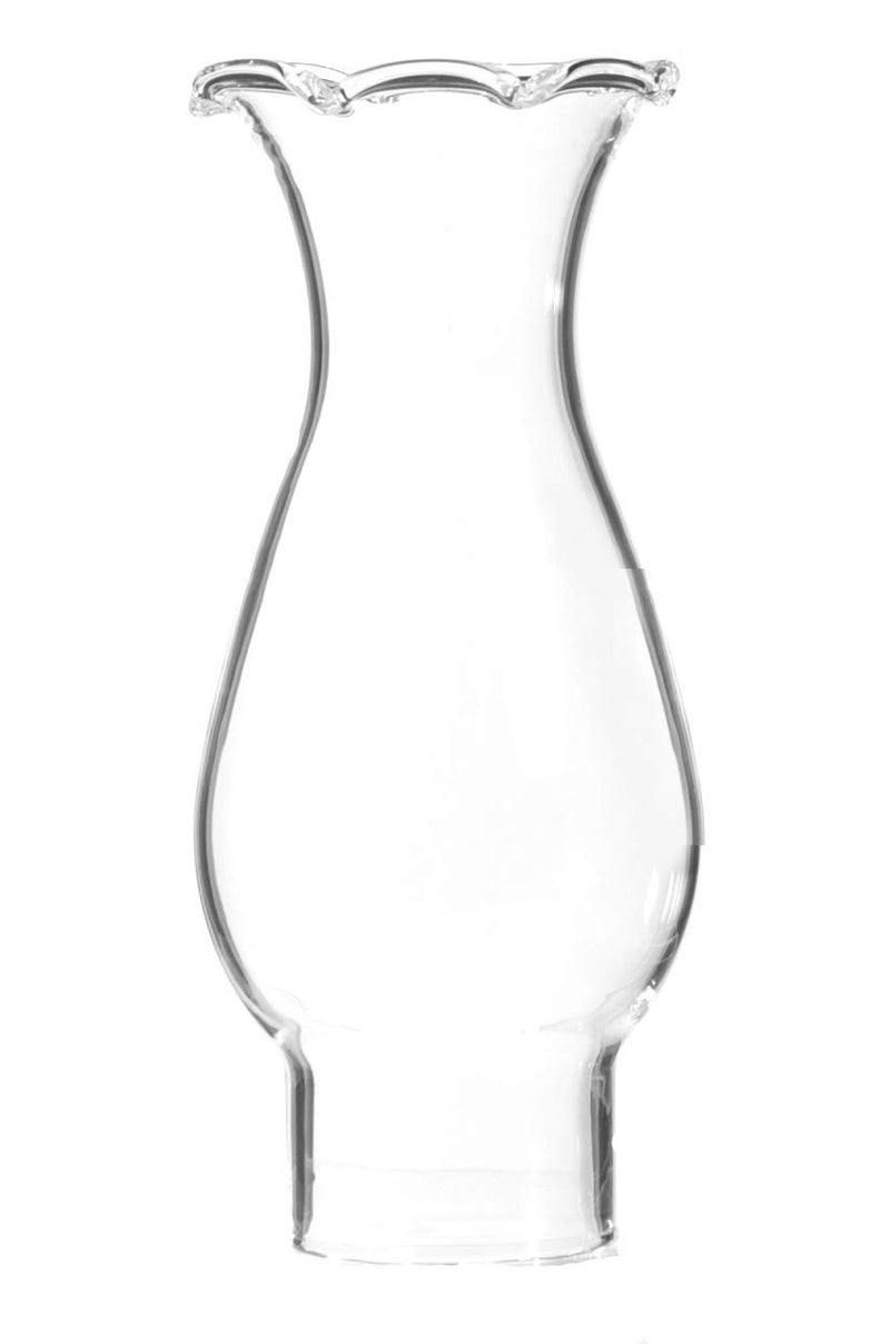 B&P Lamp BP Lamp 1 14 Inch by 4 12 Inch Clear Glass Crimp Top Style Lamp Chimney for Vintage and Antique Style Globes