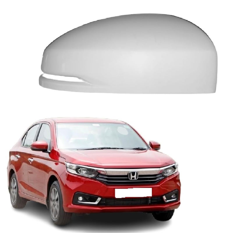 Car Styling -Side view Mirror Cover/Cap for Handa Amaze 2ND GEN, F/L Model (Year 2018-2025)- Unpainted (RIGHT DRIVER SIDE) - Image 1