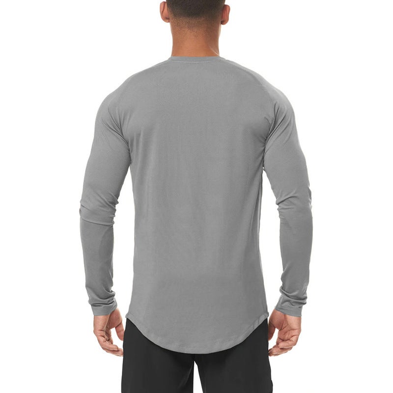 Sports Fitness Tights Men'S Trend Long Sleeve T-Shirt Basketball Training Muscle Top - Image 5