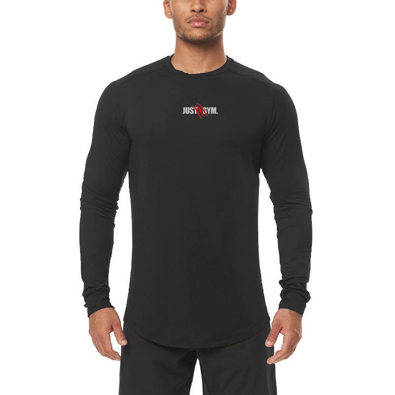 Sports Fitness Tights Men'S Trend Long Sleeve T-Shirt Basketball Training Muscle Top - Image 2