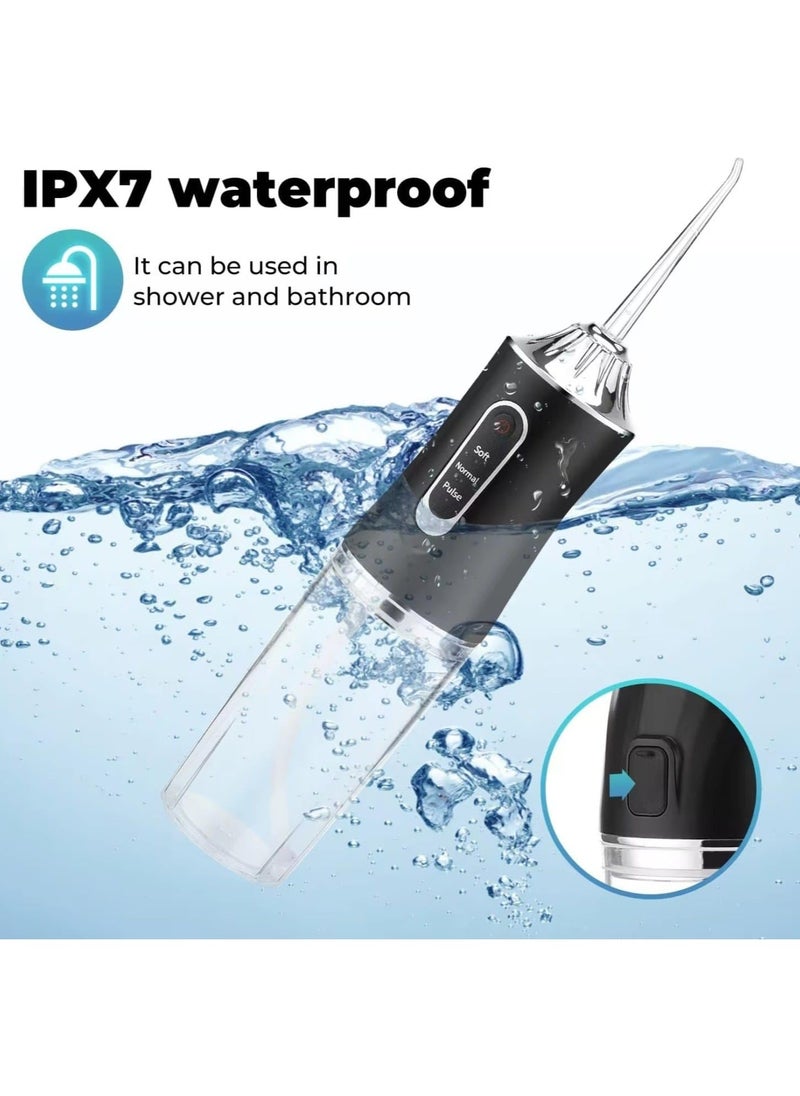 Denx Water Flosser Tooth Brush, Cordless 230mL Professional Oral Irrigator, 360° Nozzle Rotation, Hidden Charging Port, 4 Modes 4 Jet Tips, IPX7 Waterproof, Easy-to-Clean (Green)  - Image 3