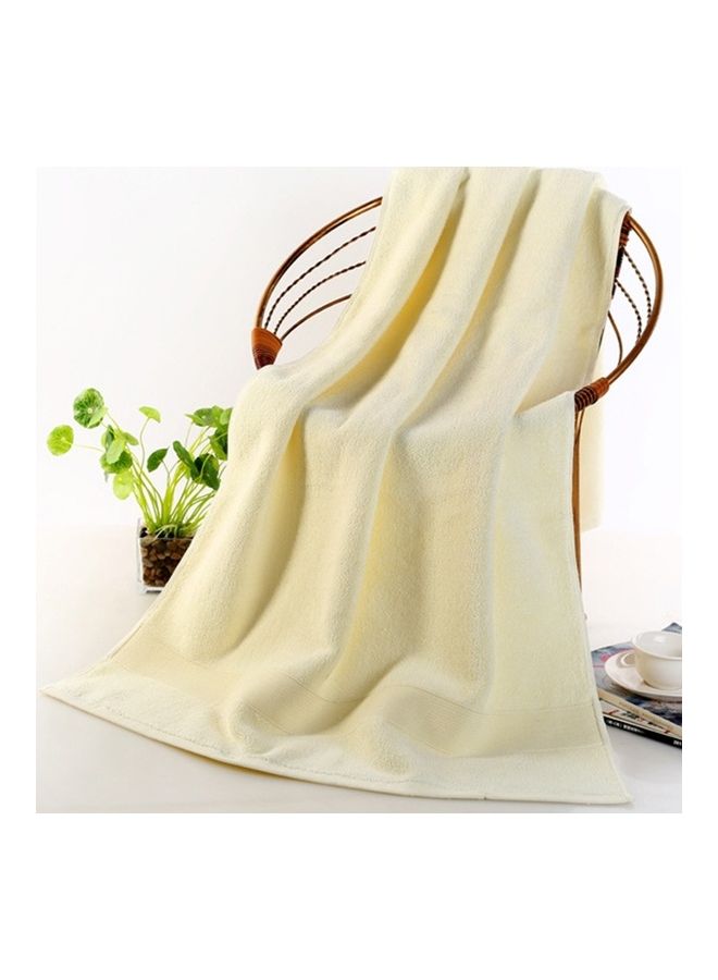 أو إي إم منشفة استحمام كبيرة من القطن الصافي بيج 70X140سم