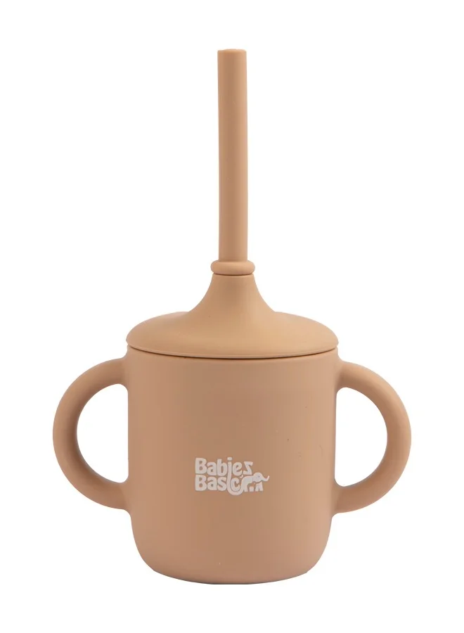 Babies Basic Stage 2 Silicone Trainer Cup With Handles For Kids - Blush