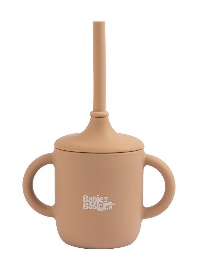 بابيز_بيسك كوب تدريب سيليكون للأطفال من المرحلة الثانية مع مقابض للأطفال - لون وردي خفيف - Image 1