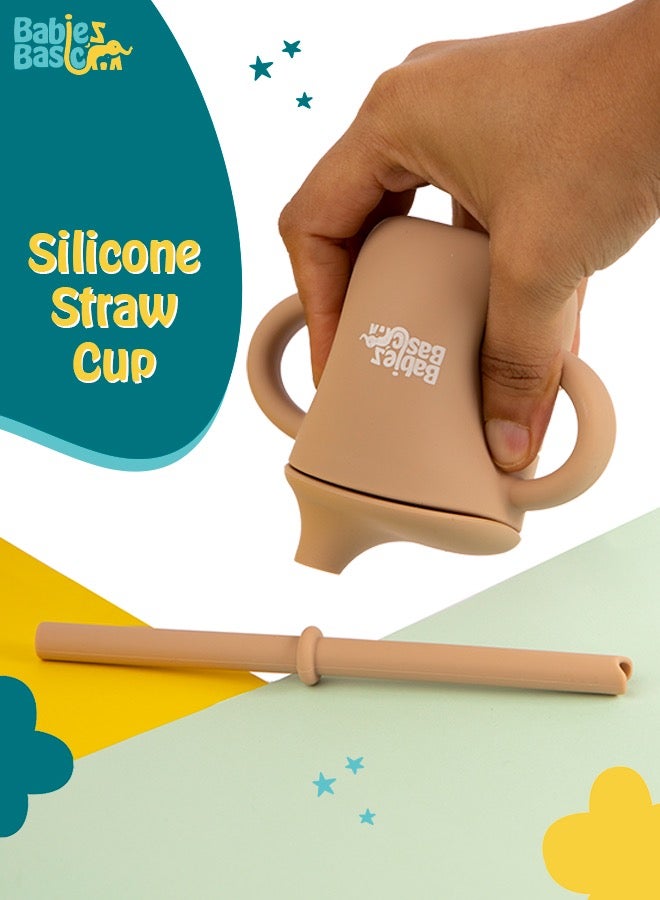 بابيز_بيسك كوب تدريب سيليكون للأطفال من المرحلة الثانية مع مقابض للأطفال - لون وردي خفيف - Image 3