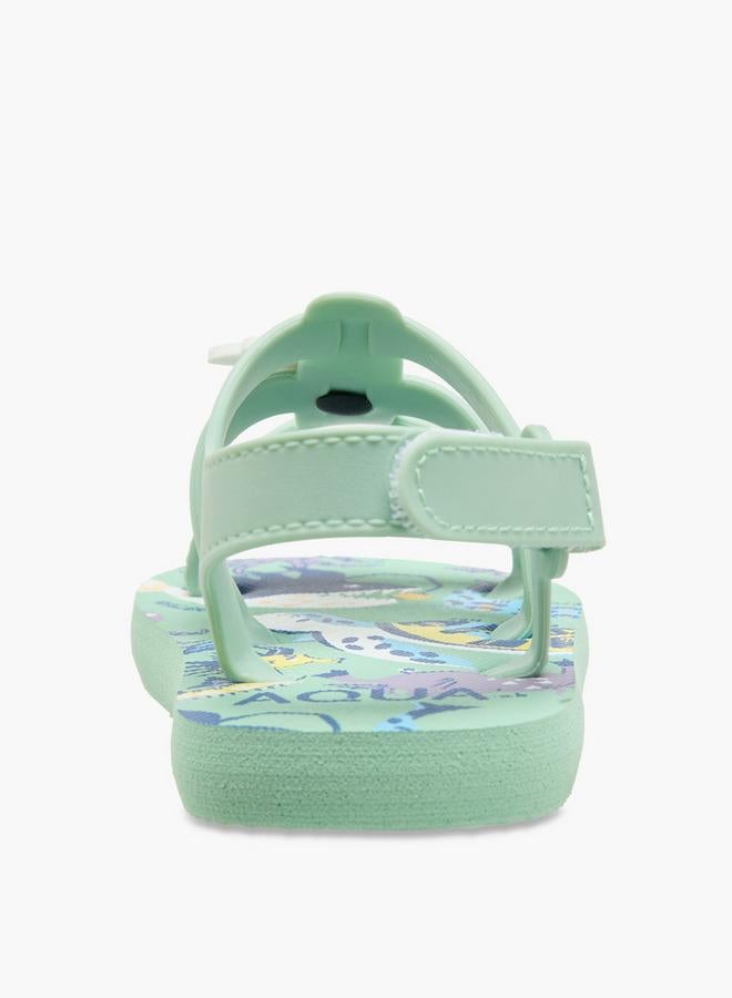 Aqua Boys Printed Hook & Loop Sandals - Image 5