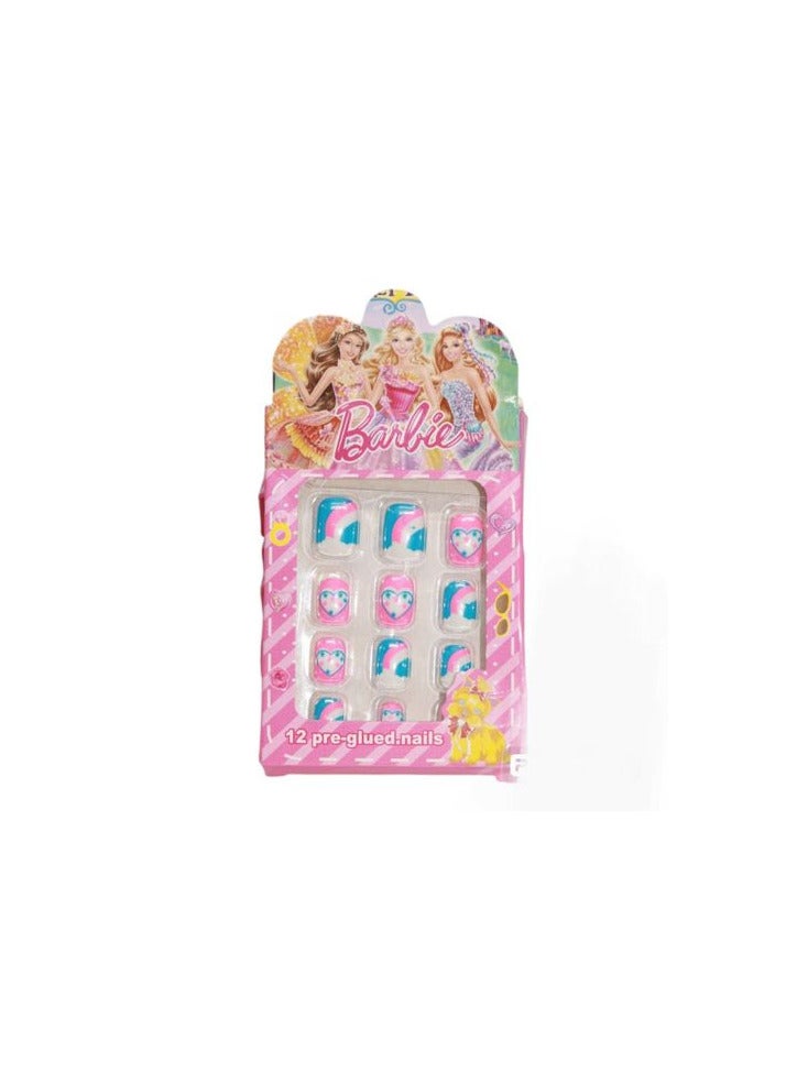 أظافر صناعية قصيرة للأطفال للبنات بتغطية كاملة وملصقة مسبقًا - Image 1