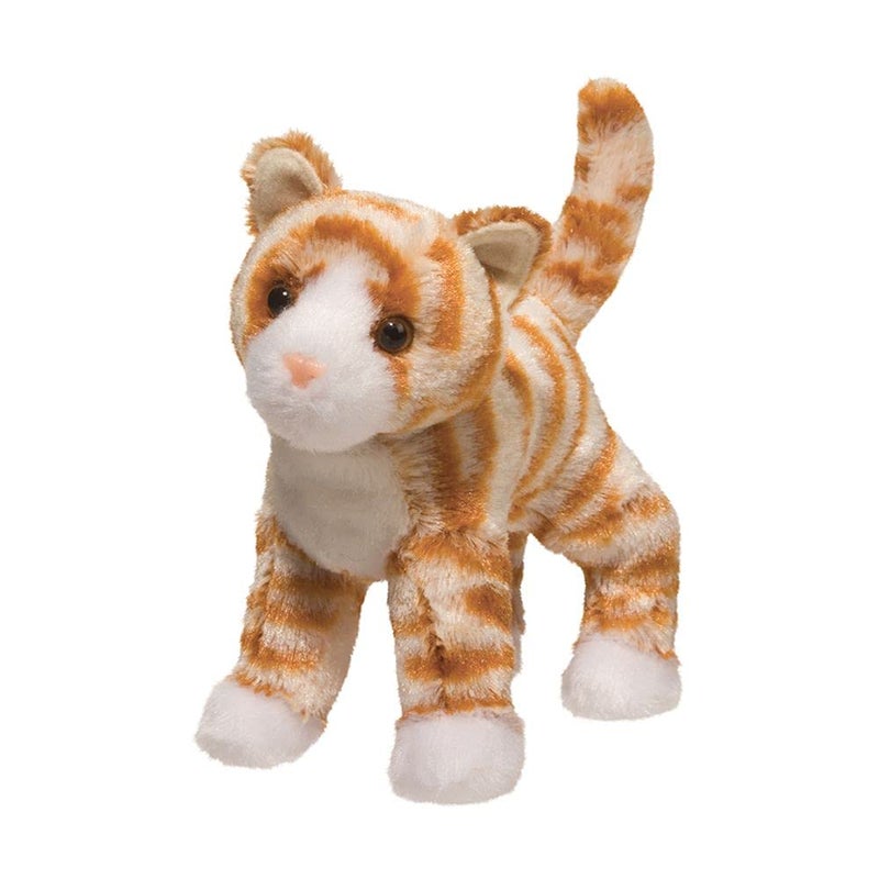 Douglas Hally Orange Striped Cat Stuffed Animal  8 inch Tall