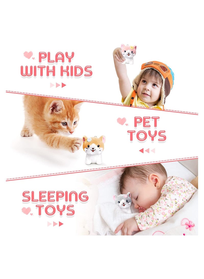 Y&D 9 Pcs Mini Cats Plush Toy Kitten Stuffed Animals Lot Tiny Soft Doll Hanging Pendant Ornament for Backpacks Handbags Keychains Pencil Cases  - Image 4