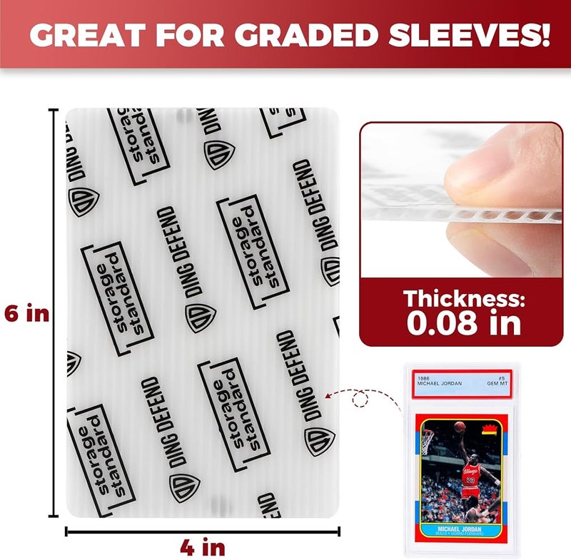 Storage Standard Card Protectors Trading Cards Shipping Supplies, 110-Pack 4'' x 6'' Graded Card Sleeves for Mailing Inserts, Plastic Semi Rigid Card Holder Better Than Corrugated Cardboard Sheets - Image 3