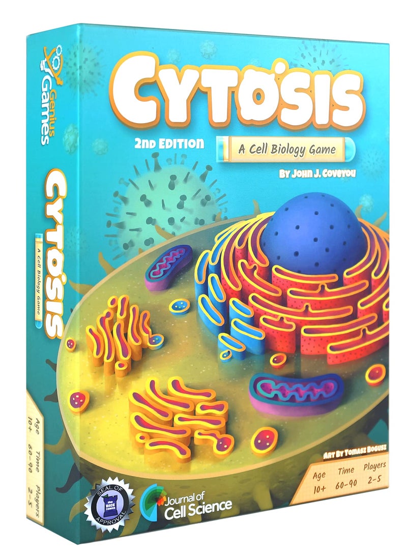Genius Games Cytosis: A Cell Biology Board Game | A Science Accurate Strategy Board Game About Building Proteins, Carbohydrates, Enzymes, Organelles, & Membranes | Fun Science Games for Adults & Family Game Night - Image 1