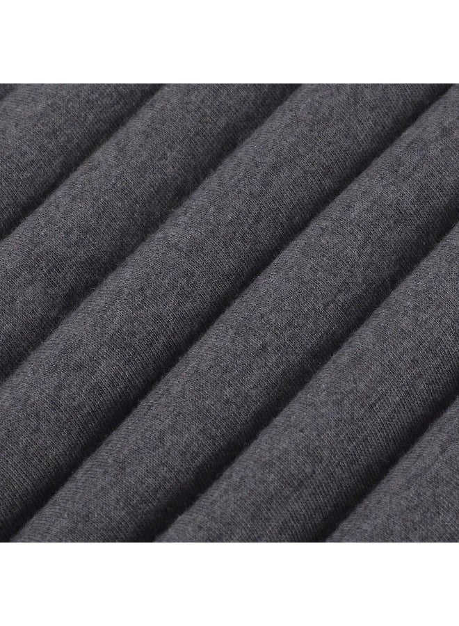 mellanni Mellanni Jersey Sheets Set - 3 Piece 100% Jersey Knit Cotton - Soft, Comfortable, All-Season Bedding - Deep Pocket T-Shirt Sheet Set (Twin, Dark Gray Heather)  - Image 5