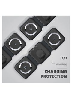 ARNOTEC Foldable Ultra-Thin Mobile Phone Watch Stand Charger 15W Fast QI Magnetic 3 in 1 Wireless  - Image 4