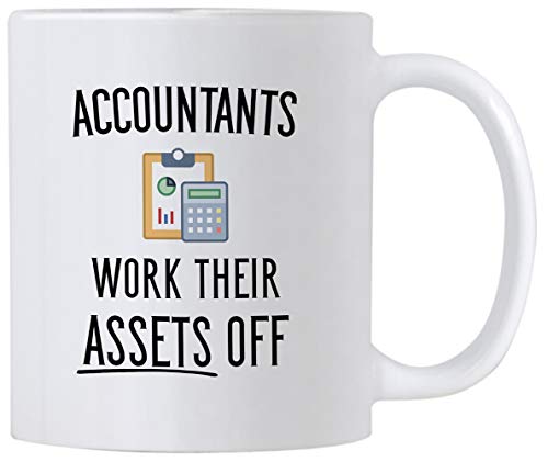 Casitika Funny Accountant Gifts. Accountants Work Their Assets Off. 11 oz Accounting Coffee Mug. Gift Idea for Financial Advisor, Auditor or CPA Friends or Co-workers. - Image 1