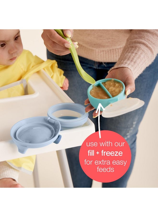 b.box b.box Fill + Feed (Blush) | Reusable Baby Food Pouch | For Toddlers & Babies 4mo+ | Silicone/Nylon Pouch, BPA Free Plastic Lid | Dishwasher & Microwave Safe | 110mL (3.7oz or ½ Cup Capacity)  - Image 5