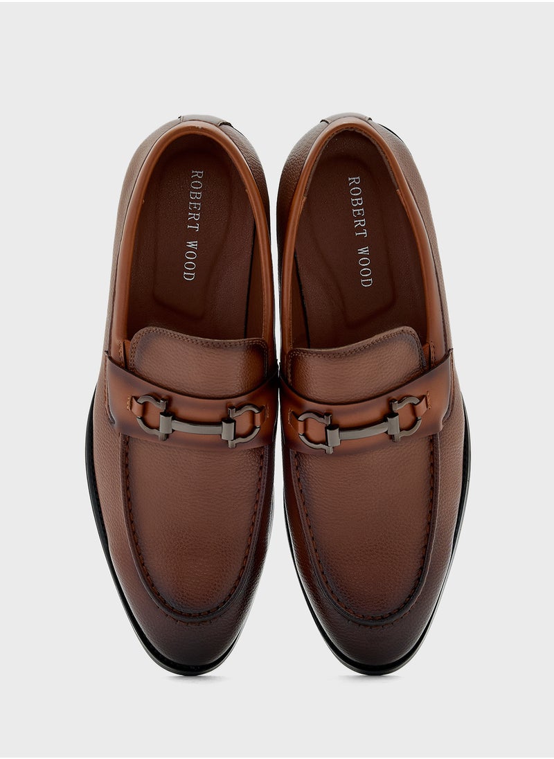 Robert Wood Trim Detail Formal Loafers  - Image 4