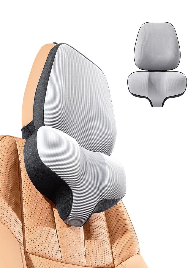 BEBAS Car Headrest Pillow Adjustable Neck Support Cushion for Neck Pain Relief Soft high Resilience Memory Foam Filling Breathable Removable Cover & Ergonomic Design Travel Car Neck Pillow 1PC - Image 1