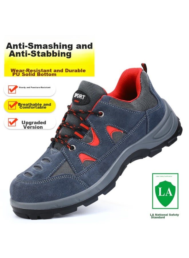 JUNBU Junbu Safety Shoes For Men With Steel Toe Cap, Anti-smashing, Anti-puncture, Wear-resistant, Lightweight, Work Safety, Construction Site Protective Functional Shoes 3020 Size 41 - Image 1