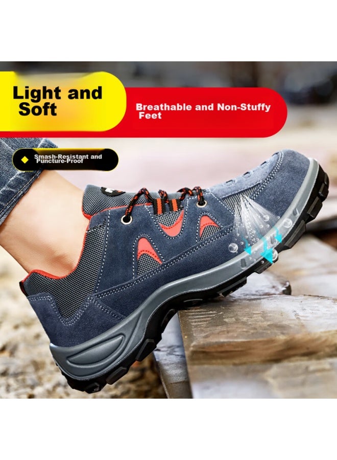 JUNBU Junbu Safety Shoes For Men With Steel Toe Cap, Anti-smashing, Anti-puncture, Wear-resistant, Lightweight, Work Safety, Construction Site Protective Functional Shoes 3020 Size 41 - Image 3