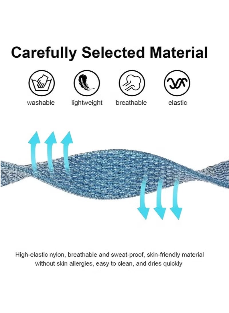 2 Pack AirTag Bracelet for Kids, Apple Air Tag Protective Cover with Nylon Wristband, Anti Lost GPS Trackers Case Cover Elastic Watch Band for Toddlers Girls Boys Elders - Image 2