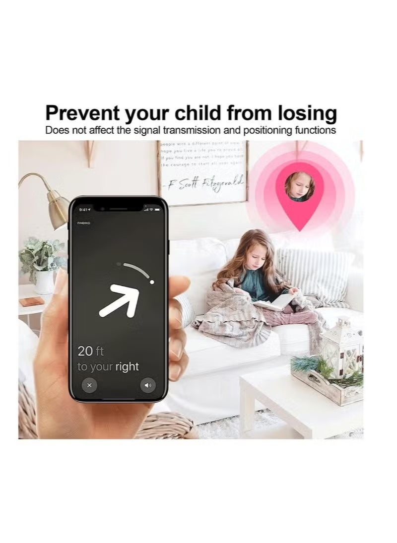 2 Pack AirTag Bracelet for Kids, Apple Air Tag Protective Cover with Nylon Wristband, Anti Lost GPS Trackers Case Cover Elastic Watch Band for Toddlers Girls Boys Elders - Image 5