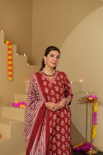 Kalaanj Kurta Set For Women || 3 Pic Kurta For Women (SP-245-247) (Maroon, M) - Image 4