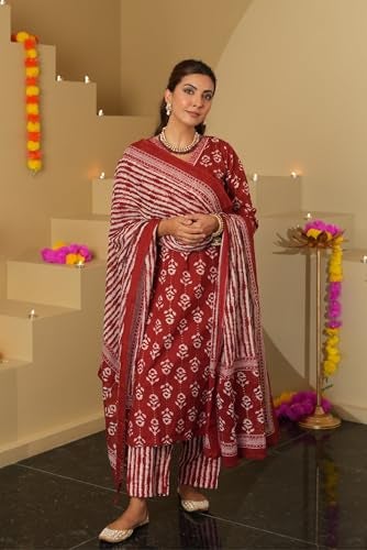 Kalaanj Kurta Set For Women || 3 Pic Kurta For Women (SP-245-247) (Maroon, M) - Image 2
