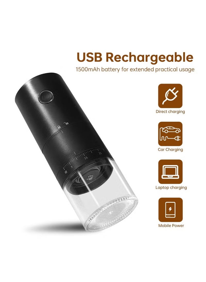 حصريا مطحنة قهوة كهربائية منزلية، مطحنة محمولة أوتوماتيكية بالكامل، مطحنة قهوة صغيرة قابلة لإعادة الشحن عبر USB - Image 4