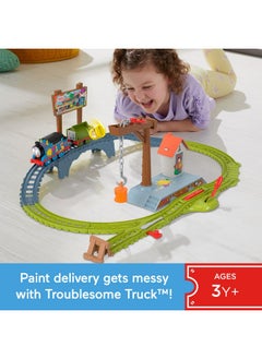 THOMAS & FRIENDS Motorized Toy Train Set Paint Delivery With Thomas & Troublesome Truck For Pretend Play Preschool Kids Ages 3+ Years  - Image 2