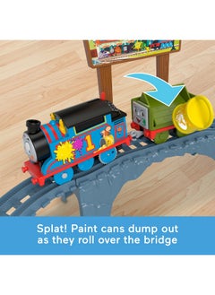 THOMAS & FRIENDS Motorized Toy Train Set Paint Delivery With Thomas & Troublesome Truck For Pretend Play Preschool Kids Ages 3+ Years  - Image 3