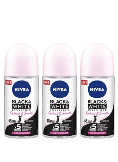 Nivea Pack Of 3 Deodorant For Women Black And White Invisible Radiant Original 50ml  - Image 1