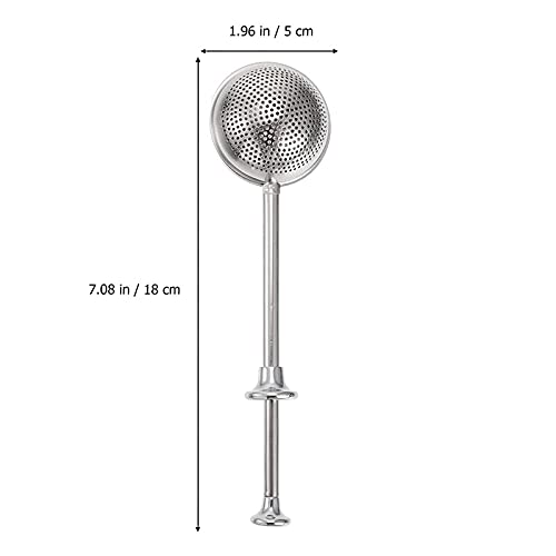 THW® Stainless Steel Tea Infuser Strainer Filter Diffuser with Long-Handle- Flour Powdered Sugar Shaker Duster Sifter - Image 2