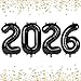 Villorem 2026 Balloons Black 2026 Balloon Numbers 16 Inch Happy New Year Foil Balloons 2026 for New Year Eve Party Supplies Birthday Graduation Anniversary Decorations - Image 2